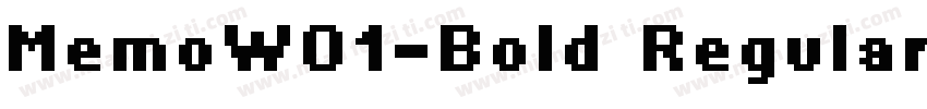MemoW01-Bold Regular字体转换